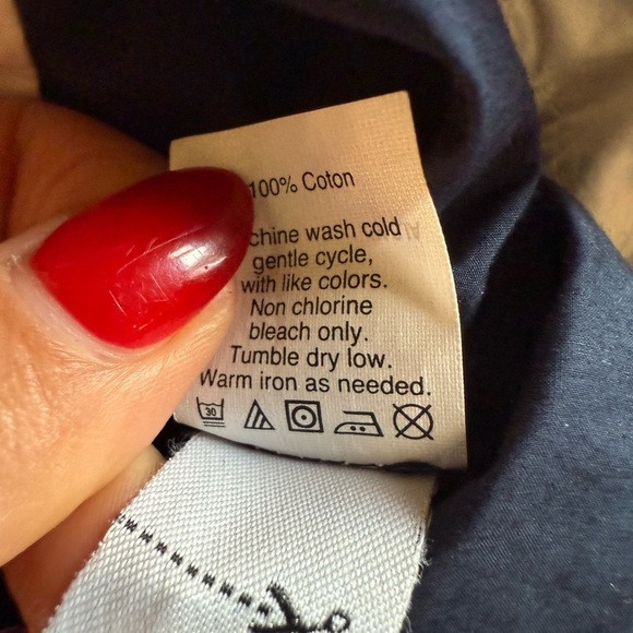 J.Crew Navy Camp Tunic Dress Size 4 | V-Neck Cotton Old Money Preppy Resortwear - Picture 12 of 13